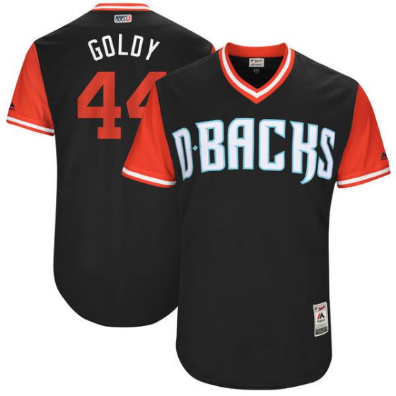 Men Arizona Diamondbacks #44 Goldy Black New Rush Limited MLB Jerseys->oakland athletics->MLB Jersey